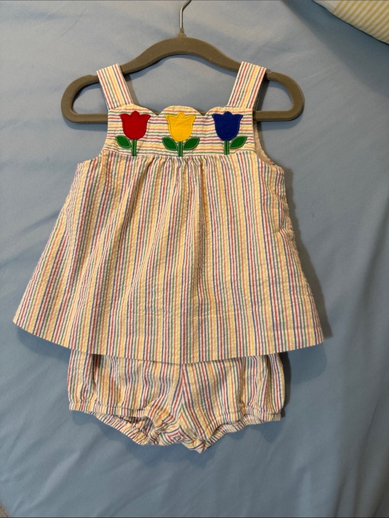 Florence Eiseman Other - Florence Eiseman Rainbow Tulip Diaper Set